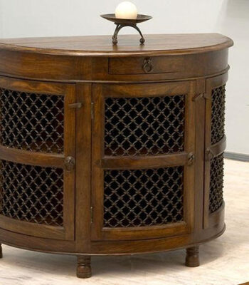 Jali Half Round Cabinet