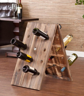 Solid Sheesham Wood Capital Wine Rack