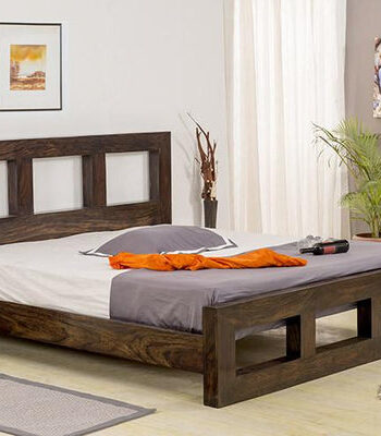 Solid Wood Cube Bed