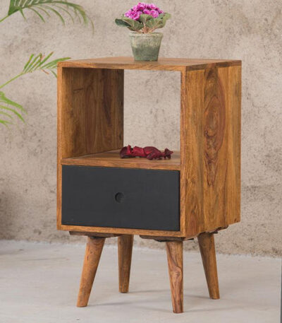 Solid Wood Eva Bedside Table with Drawer