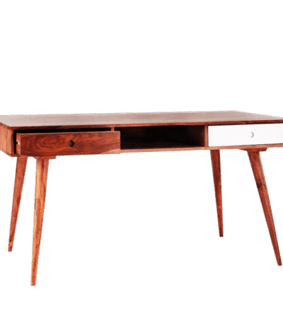 Solid Wood Eva Study Table with 2 Drawers Honey