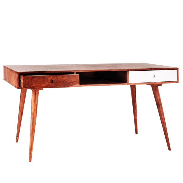 Solid Wood Eva Study Table with 2 Drawers