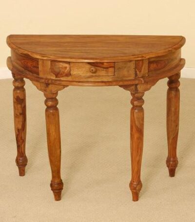 Solid Wood Half Round Console Table