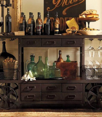 Solid Wood Indiana Caravan Bar