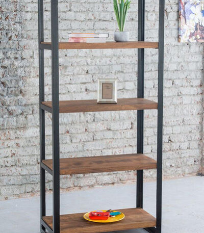 Solid Wood Indiana Mocha Bookshelf