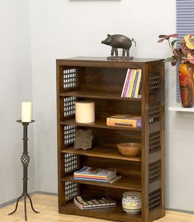 Solid Wood Jali Bookcase