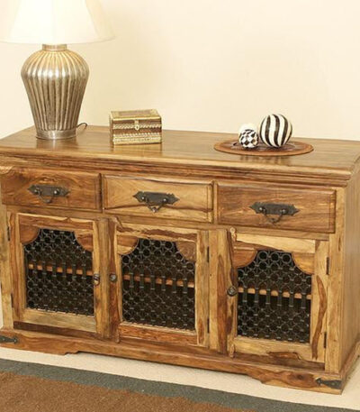Solid Wood Jali Sideboard