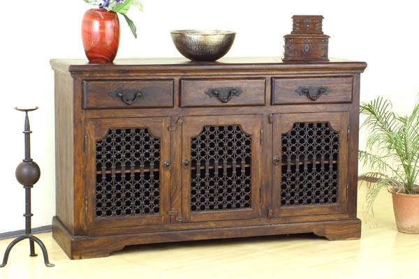 Solid Wood Jali Sideboard