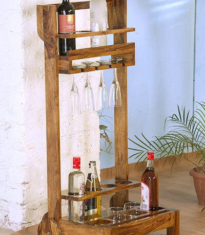 Solid Wood Maverick Bar Trolley
