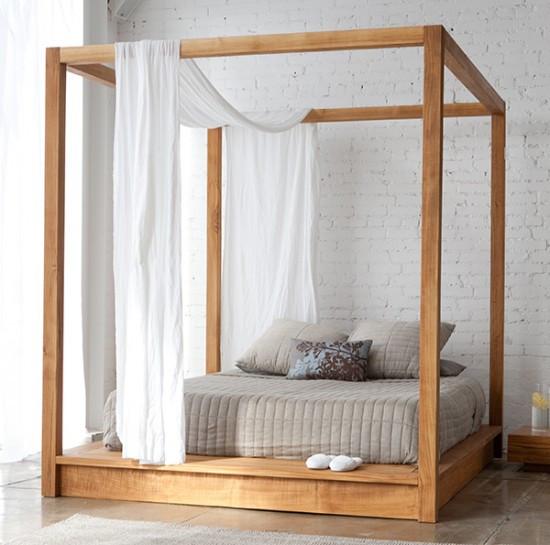 Solid Wood Poster Bed Capital