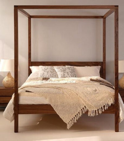 Solid Wood Poster Bed Cube