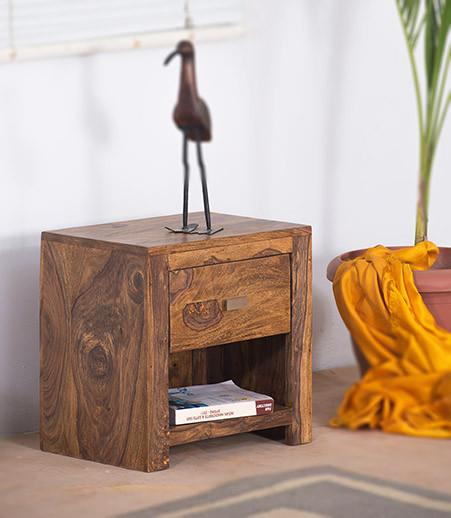 Solid Wood Turner Bedside Table