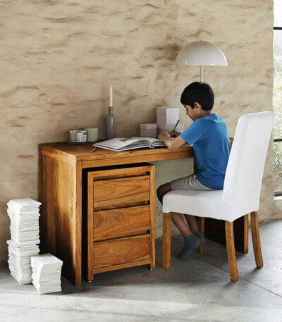 Solid Wood Voted Wood Writing / Office Desk Honey