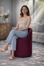 Jaico Wood Seating mudda Puffy Stool - Image 5