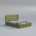 Wooden Modern Upholstered Queen Size Bed - Image 4