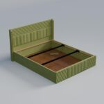 Wooden Modern Upholstered Queen Size Bed - Image 5