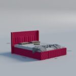 Wooden Modern Upholstered King Size Bed - Image 3