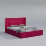Wooden Modern Upholstered King Size Bed - Image 5