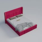 Wooden Modern Upholstered King Size Bed - Image 7