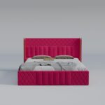 Wooden Modern Upholstered King Size Bed - Image 6
