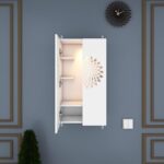 Anikaa Engineered Wood Spirit LED Light Wall Temple Shelf Puja Stand Pooja Modern Designe Temple Mandir for Office & Home Decoration - White (D.I.Y - Do-It-Yourself) - Image 8
