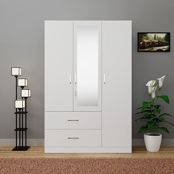 VIKI Wardrobe | Wooden Almirah for Clothes,
