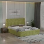 Wooden Modern Upholstered Queen Size Bed