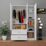 VIKI Wardrobe | Wooden Almirah for Clothes, - Image 2